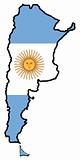 Map in colors of Argentina