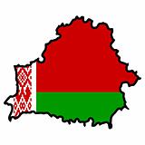 Map in colors of Belarus