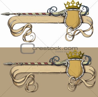 Color Banner spear and crown