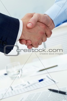 Confident handshake 