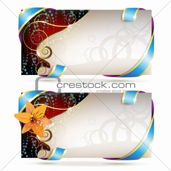 Background with ribbon
