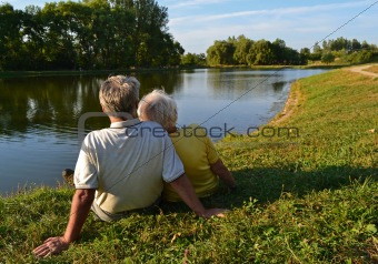 Retired couple relaxing