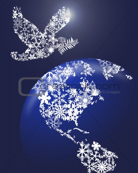 Christmas Peace Dove On Earth