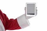 Santa Claus arm with E-Book
