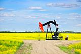 Nodding oil pump in prairies