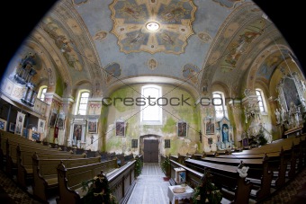 interior of church, Orlicke Zahori, Czech Republic