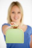 Woman Holding Suitcase