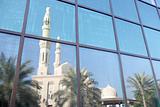 Dubai,Jumeirah Mosque Reflected In Modern Office