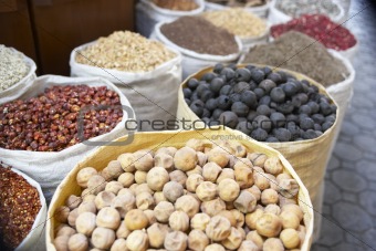 Display Of Dried Produce In Souk