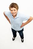 Full Length Portrait Of Young Boy