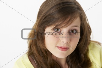 Portrait Of Thoughtful Young Girl
