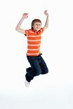 Young Boy Jumping In Air