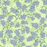 Repeating green floral pattern