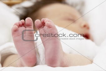 Detail Of Sleeping Baby's Feet