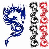 Asian tattoo dragon.