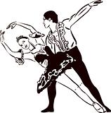 sketch ballet dancing couples