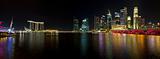 Singapore Skyline at Night Panorama
