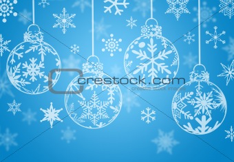Christmas Ornaments with Snowflakes