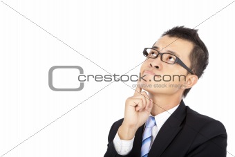 businessman with thinking