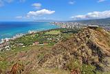 Wide-angle view of Honolulu, Hawaii