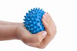 Woman's hand with massage ball