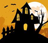 Halloween background with House