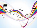 abstract colorful rainbow musical waves