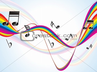 abstract colorful rainbow musical waves