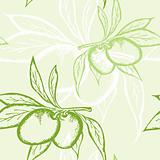 green olive seamless pattern