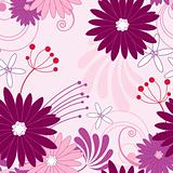 floral violet seamless pattern