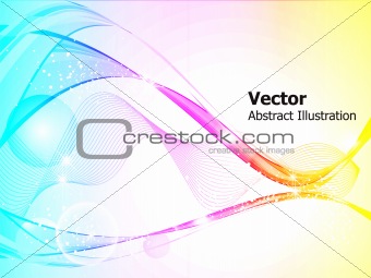 abstract colorful rainbow shiny wave background