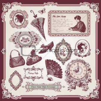 Collection of vintage elements