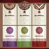 Collection of wine labels