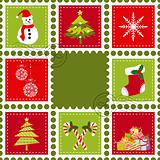 Set of Christmas stamp postage