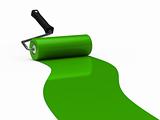 3d paint roller green