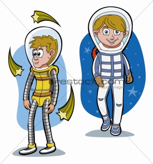 Cartoon astronauts