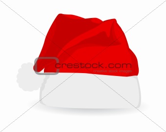 Vector illustration of red New Year hat 