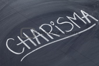 charisma word on blackboard