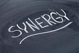 synergy word on blackboard
