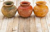 rustic clay pots