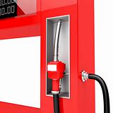 Red fuel pump nozzle