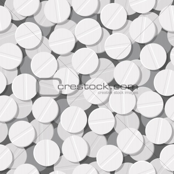 white tablet, pill seamless