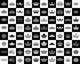 crown icons design set