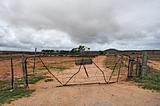 Rusty farm gate