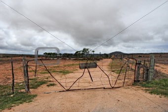 Rusty farm gate