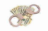 handcuffs and dollars