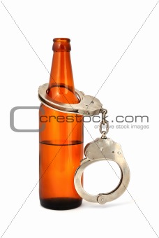 handcuffs and bottle