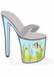 Shoes - an aquarium with fish
