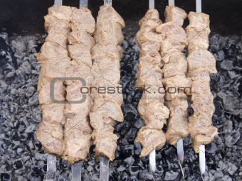 Shish kebab preparation1