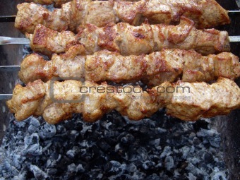 Shish kebab preparation6